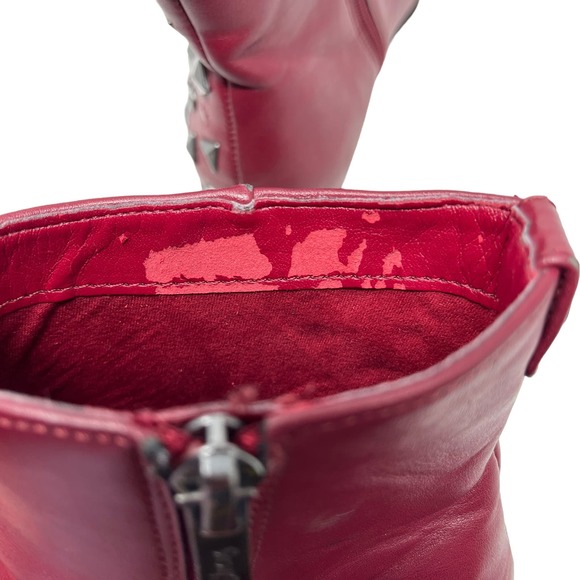 Circus by Sam Edelman Women's Boots Studded Red Ankle Boots Size 7 - Picture 8 of 8